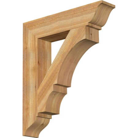 Ekena Millwork Balboa Traditional Rough Sawn Bracket, Western Red Cedar, 6"W x 30"D x 34"H BKT06X30X34BOA01RWR